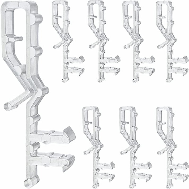 Cutelec 10 pcs 2-1/8 inch Hidden Channel Valance Clips for Horizontal Wood Blinds Mini Blinds Retainer Holder for The Valance with a Groove in The Back - Image 1